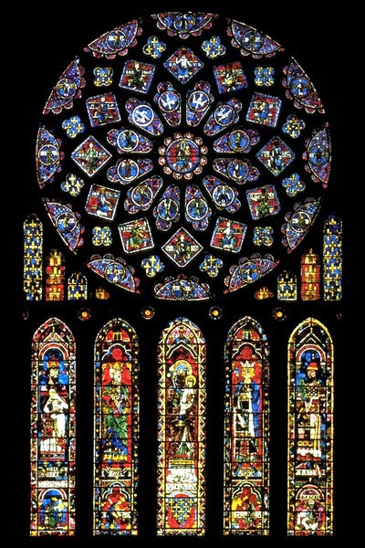 Chartres Cathedral Interior. /Chartres-Rose-Window.jpg