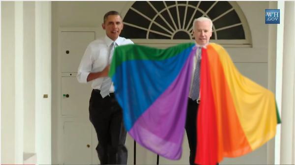 biden rainbow cape