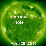 coronal hole  4-29-10
