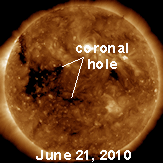 coronal hole 6-21-10