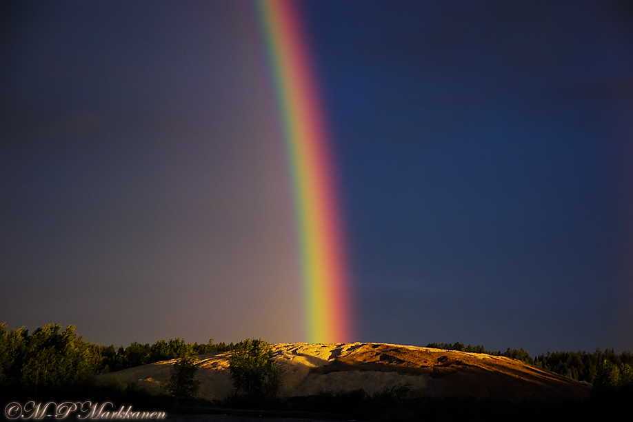 nighttime rainbow