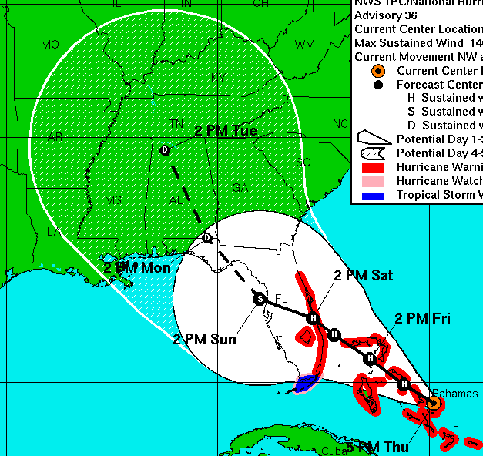 hurricane andrew  path